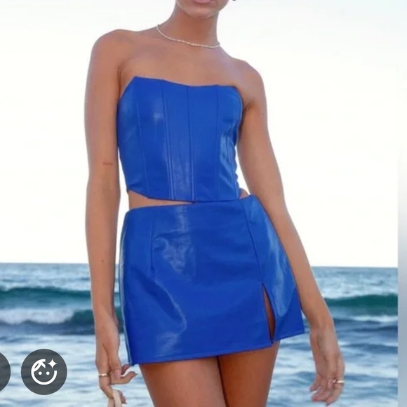 Peppermayo Dresses & Skirts - Peppermayo Cobalt Blue Strapless Set